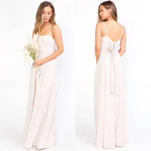 Show Me Your Mumu Lauren Tie Maxi Bridesmaids Dress - Picture 2 of 12